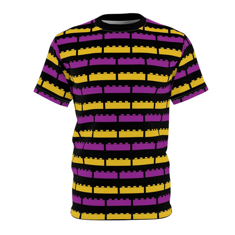 Purple & Gold Colors - Unisex Cut & Sew Tee (AOP)