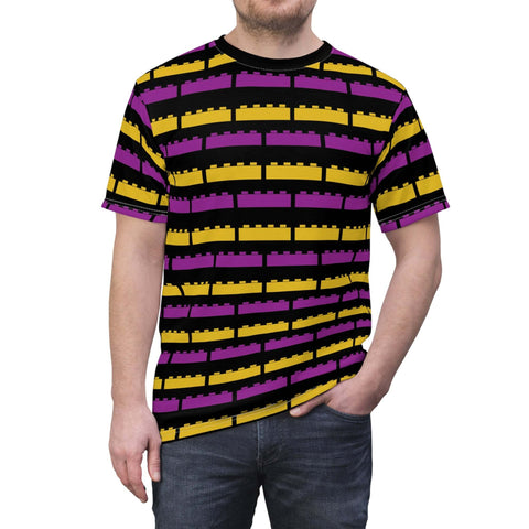 Purple & Gold Colors - Unisex Cut & Sew Tee (AOP)