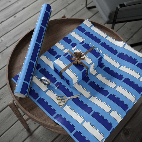 Hanukkah Bricks Wrapping Paper